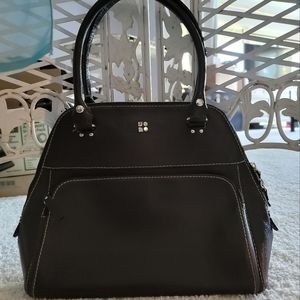 Vintage Kate Spade purse, dark brown leather
